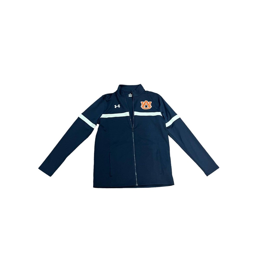 Under Armor Auburn Full Zip Light weight Soft Polyester Jacket Women's S Blue